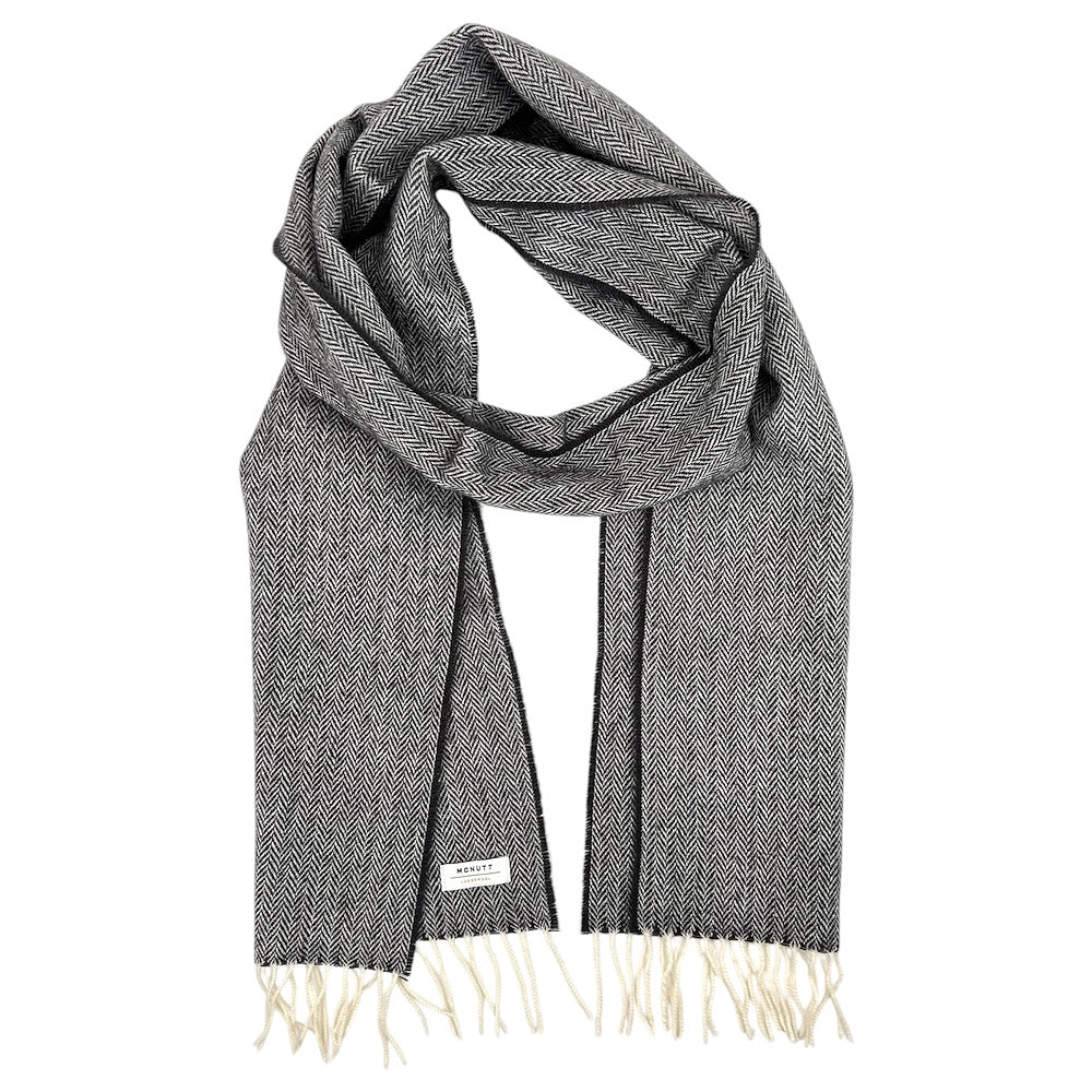merino wool scarf charcoal