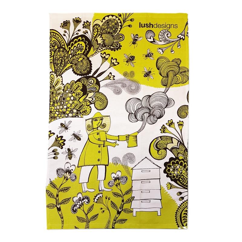 Bee Garden Tea Towel