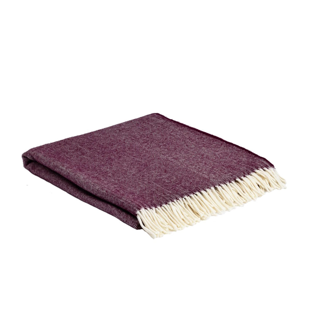 mcnutt of donegal burgundy herringbone throw merino wool