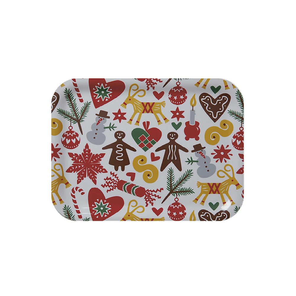 Bengt & Lotta Christmas rectangular tray laminated beech