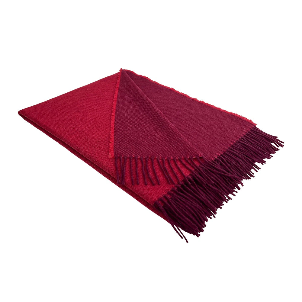 merlot reversible merino wool throw mcnutt