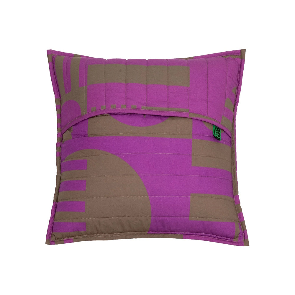 irregular sleep pattern quilted cushion cover grape