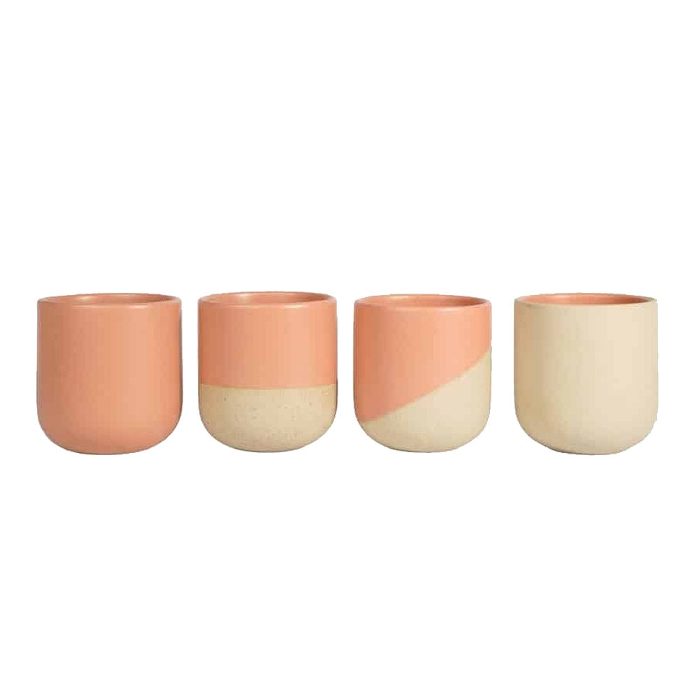 originalhome reclay coffee mugs set of 4 peach