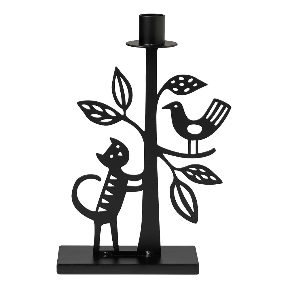 the cat and the tree candle holder