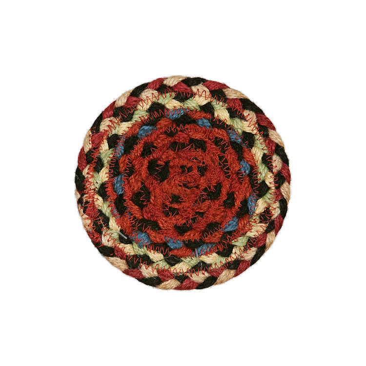 set of 6 jute coasters cardinal