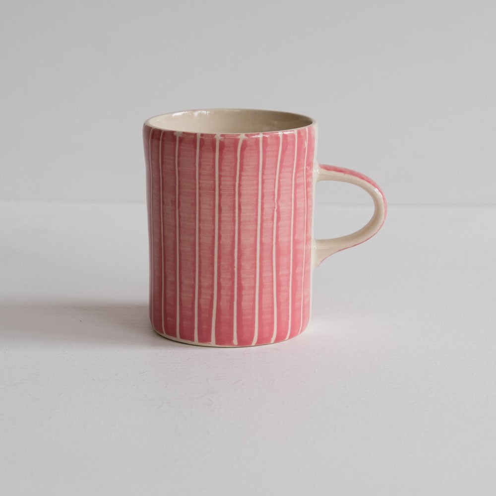 Demi Sgraffito Stripe Mugs