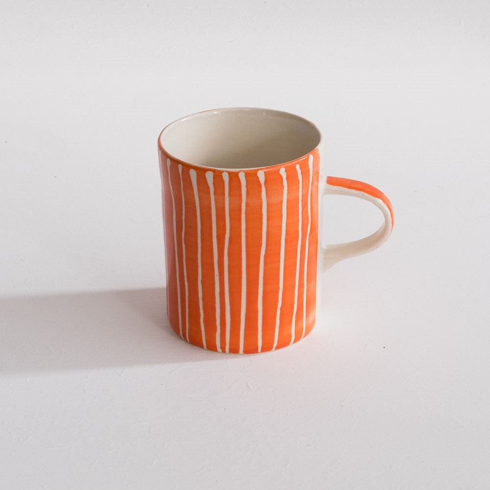 Demi Sgraffito Stripe Mugs