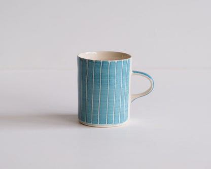 Demi Sgraffito Stripe Mugs