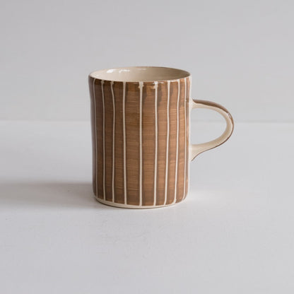 Demi Sgraffito Stripe Mugs