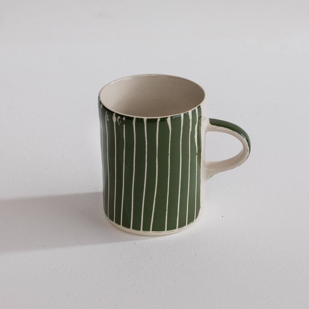 Demi Sgraffito Stripe Mugs