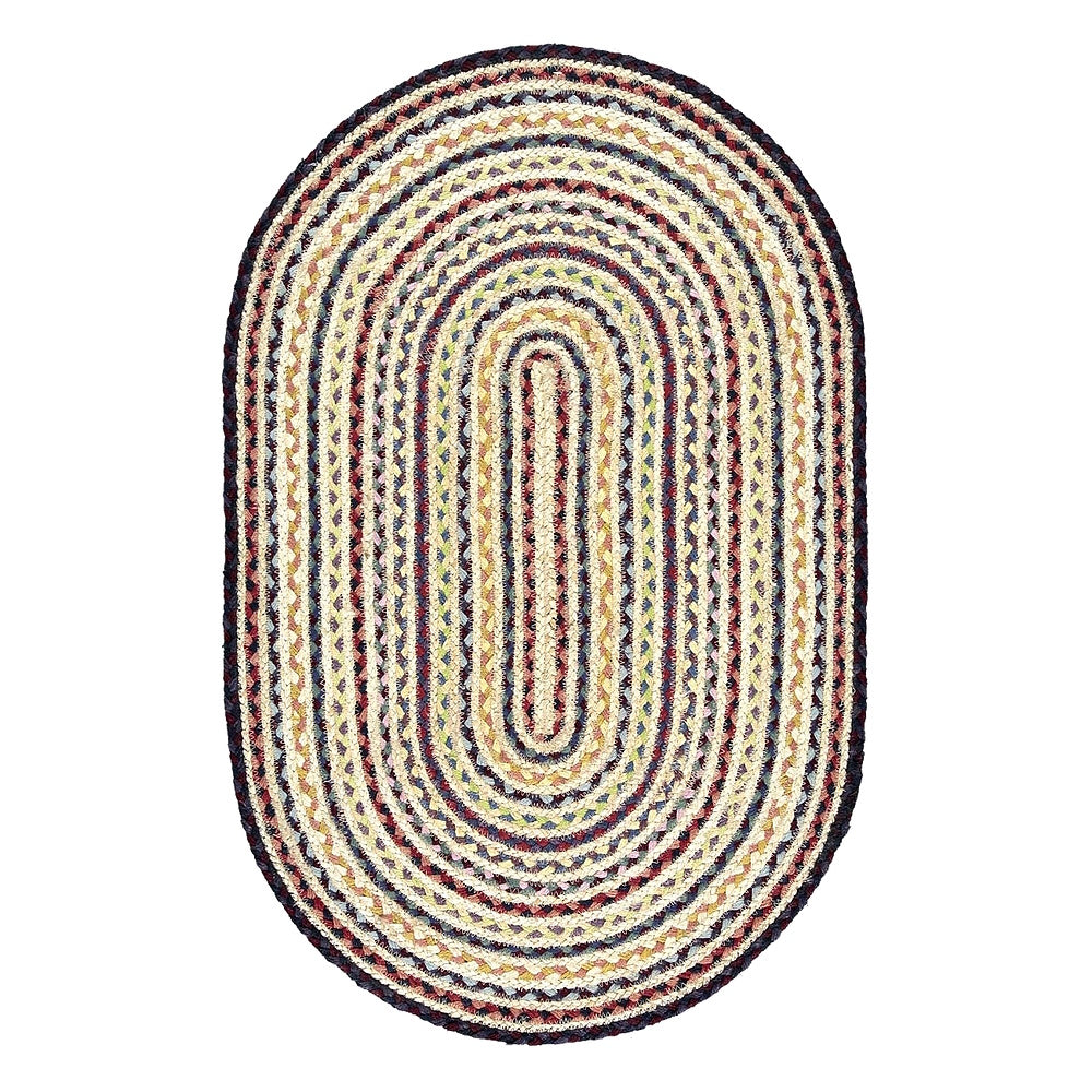 braided rug fairisle oval