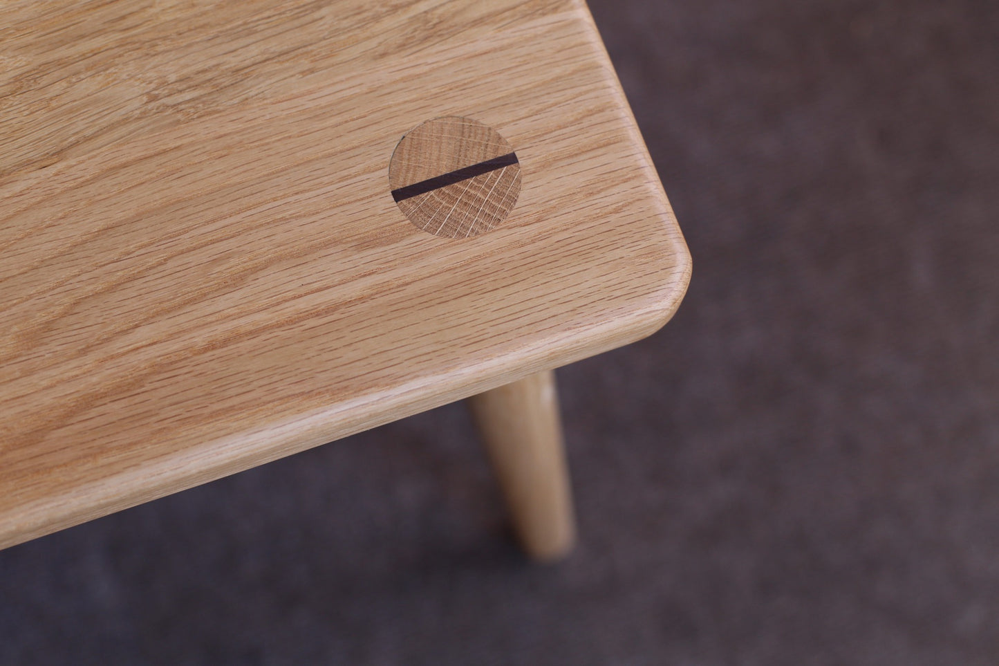 Oak Bench With Walnut Details