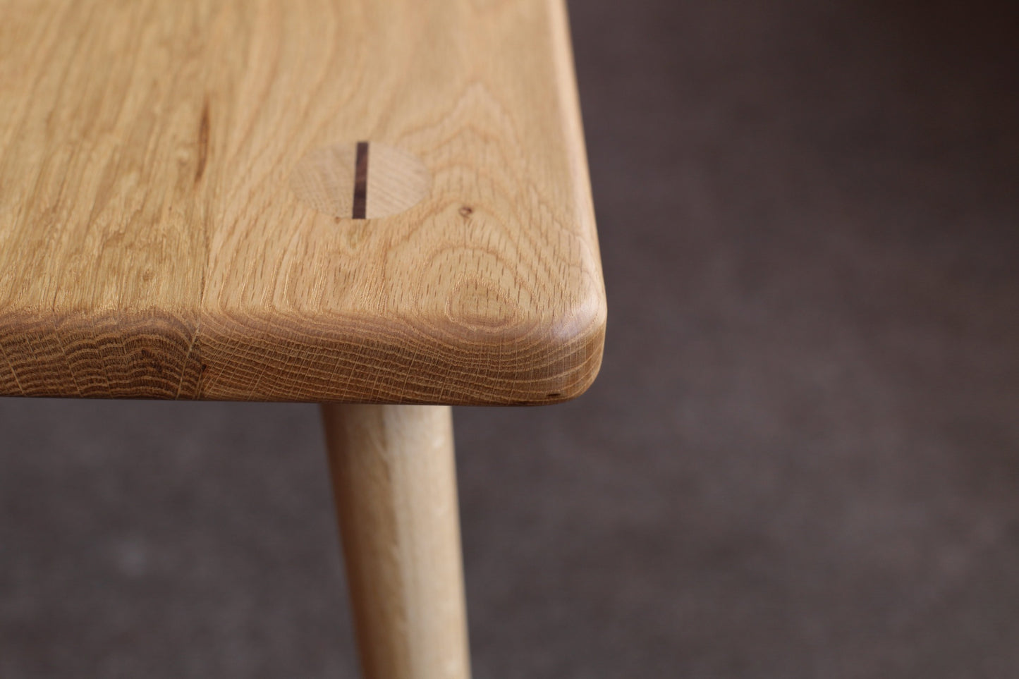 Oak Bench With Walnut Details