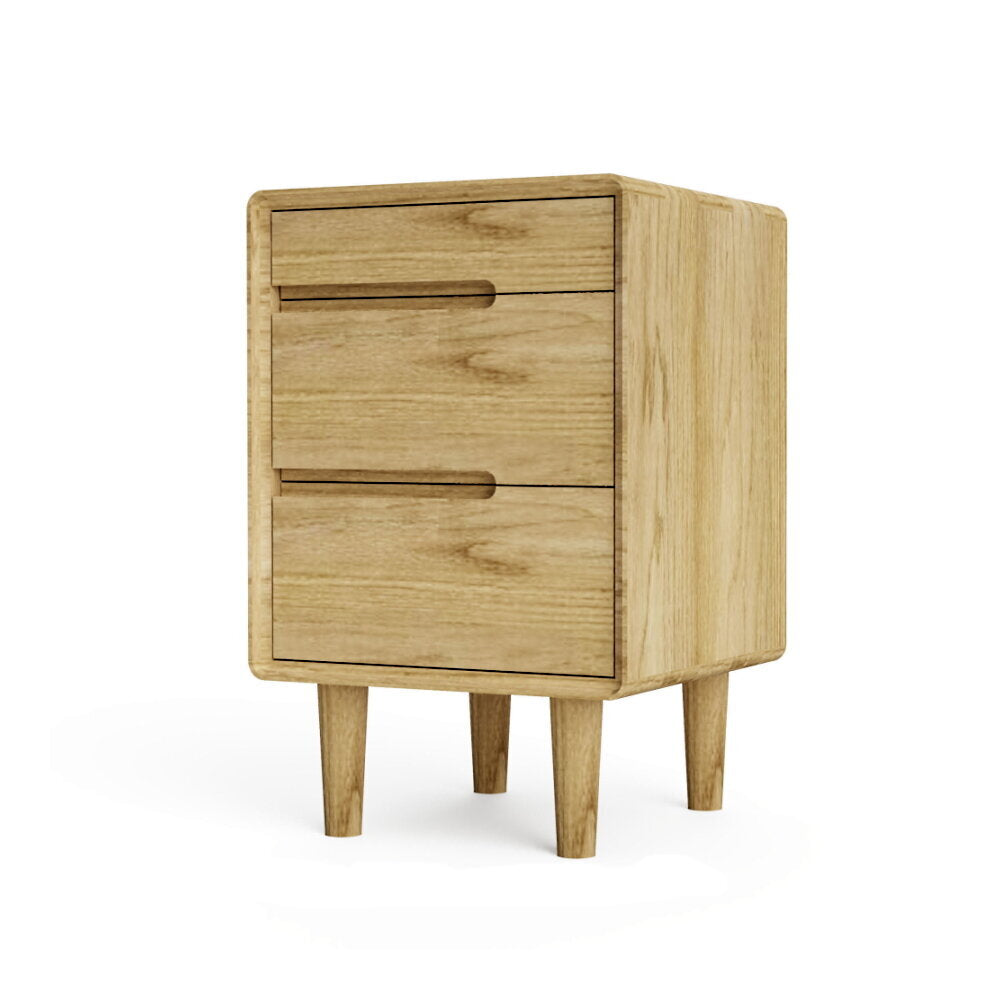 skara 3 drawer bedside chest