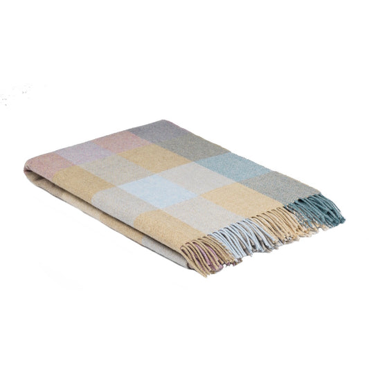 merino throw coastal check