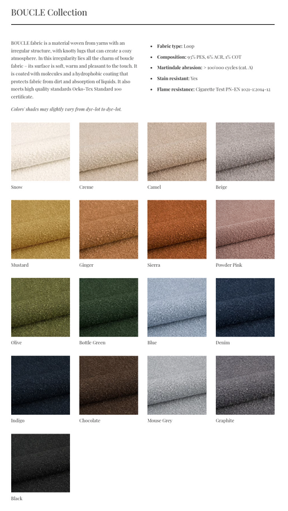 boucle fabric collection