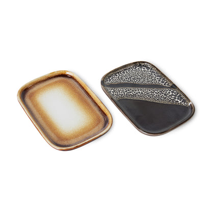 HKLIVING 70s Ceramics: Small Trays - 'Mojave' (set of 2)