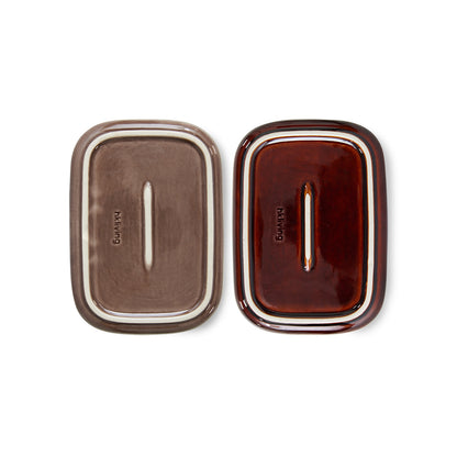 HKLIVING 70s Ceramics: Small Trays - 'Mojave' (set of 2)