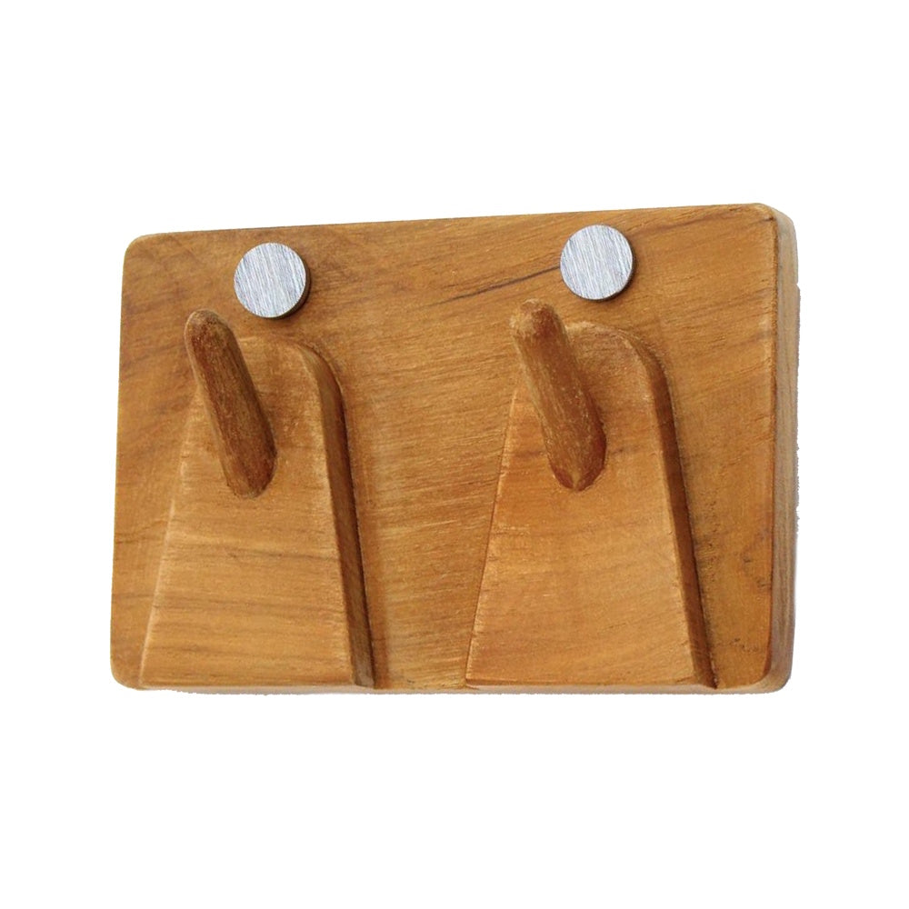 alfred double coat hook teak