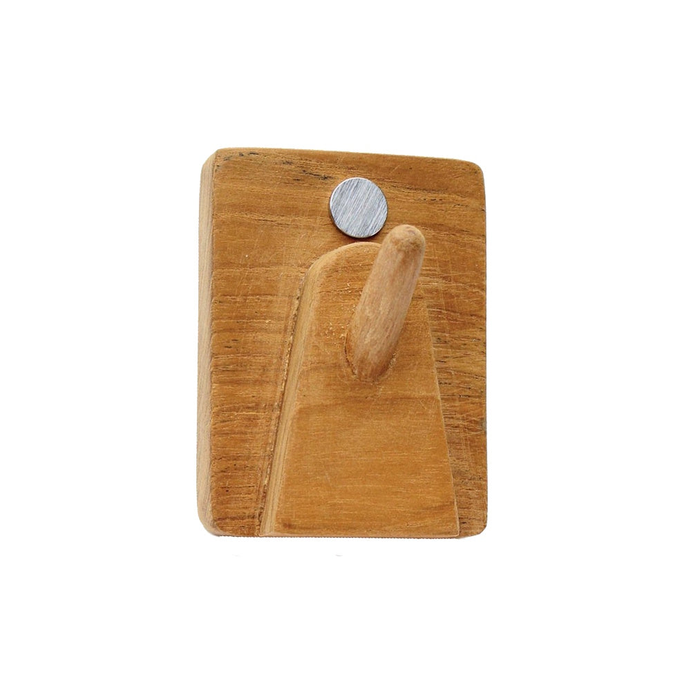 alfred single wall mounted hook teak