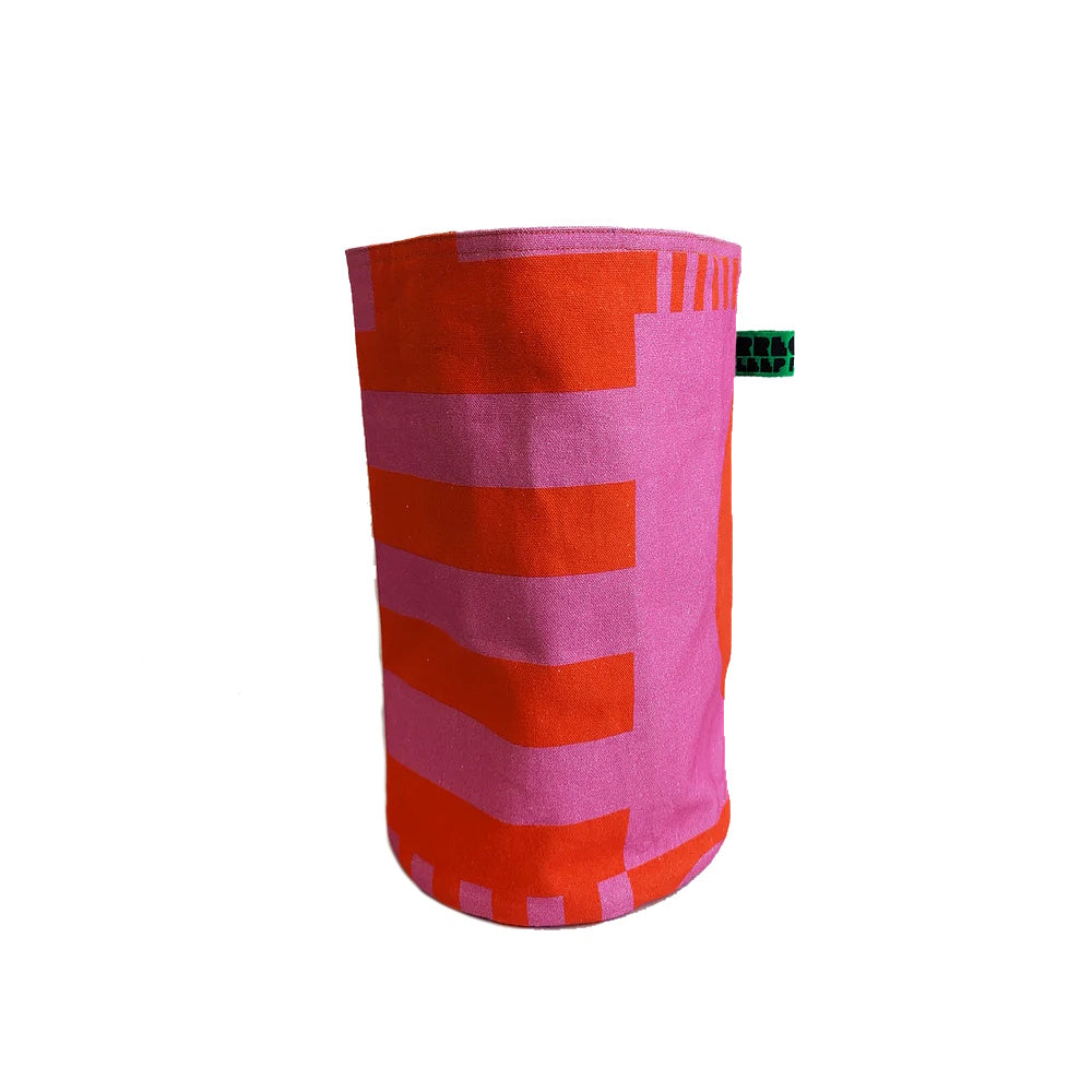 canvas storage bag in hot pink