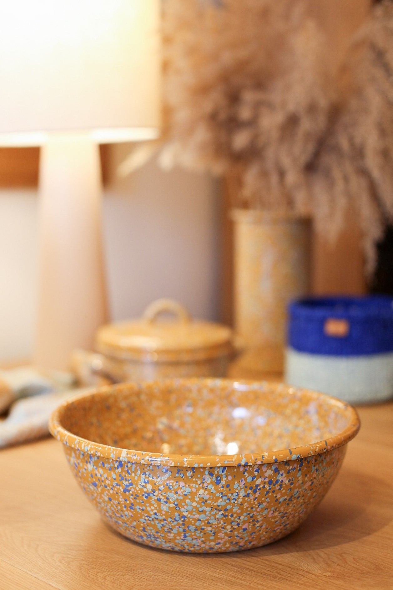 studio one x kapka big salad bowl enameled steel