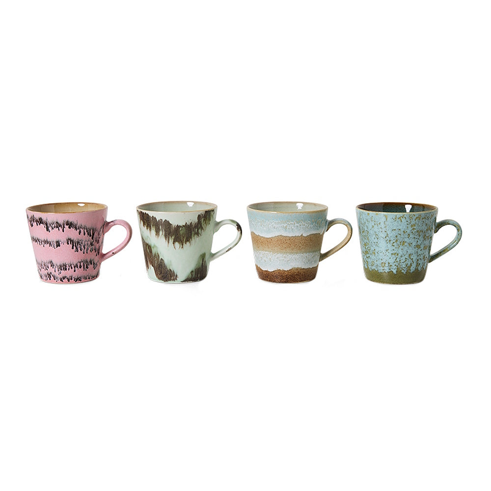 hk living cappuccino mugs set of 4