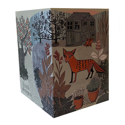 lush designs fox in garden card
