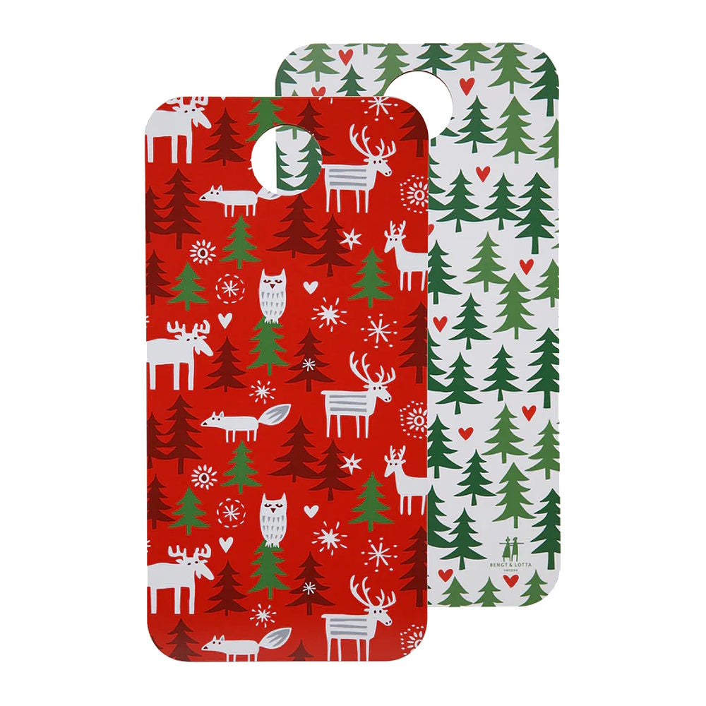 cutting board christmas forest