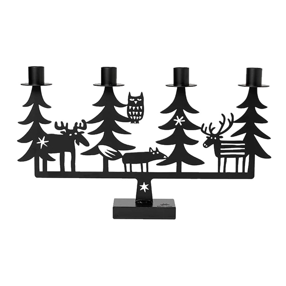 Christmas forest candle holder