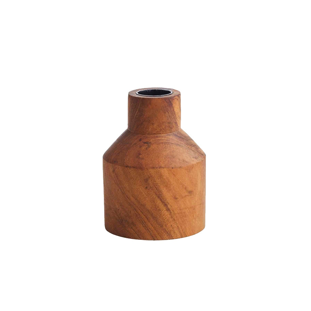 original home teak candle holder