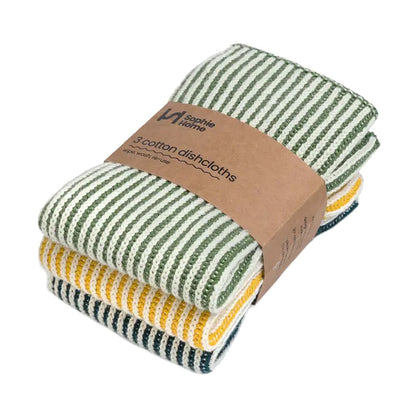Set of 3 Cotton Dish Cloths - Various Colours