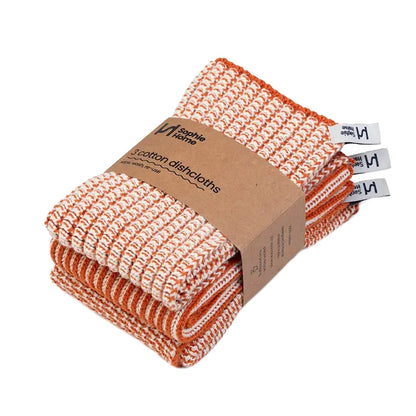 Set of 3 Cotton Dish Cloths - Various Colours