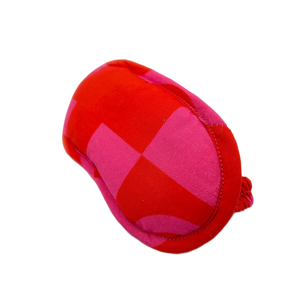 irregular sleep pattern organic cotton eye mask hot pink