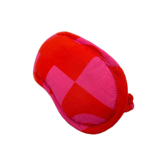 irregular sleep pattern organic cotton eye mask hot pink