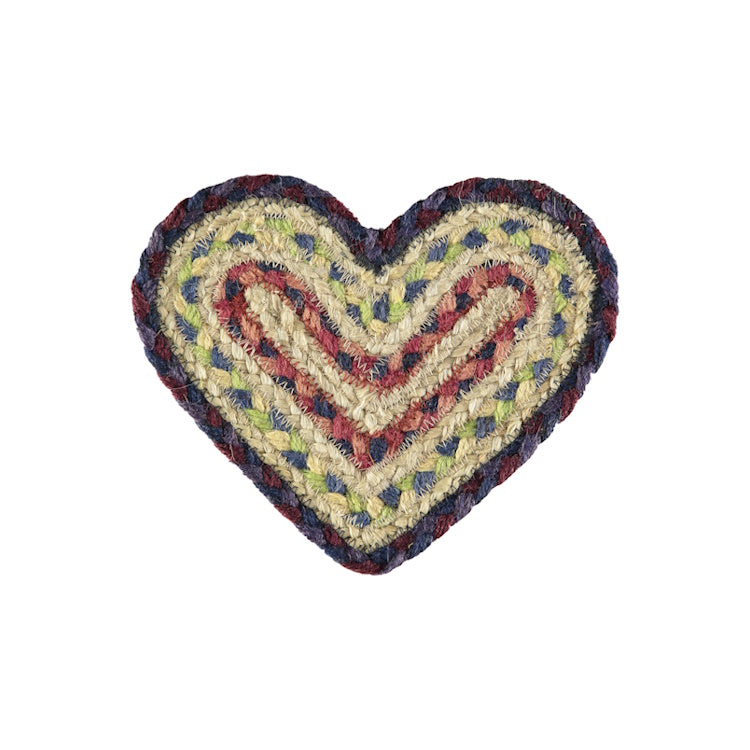 heart coaster jute fairisle