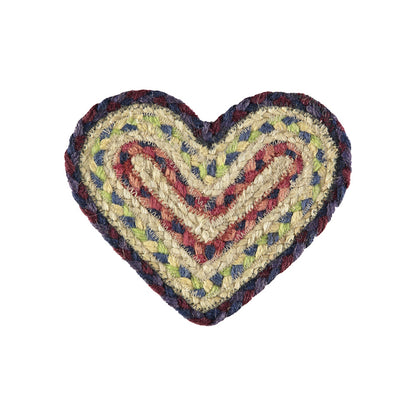 heart coaster jute fairisle