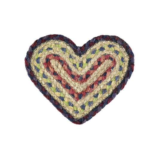 heart coaster jute fairisle