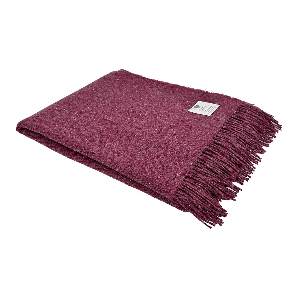 mcnutt of donegal forever plum merino throw