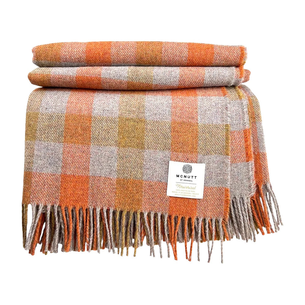 mcnutt of donegal forever pumpkin plaid throw