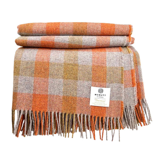mcnutt of donegal forever pumpkin plaid throw