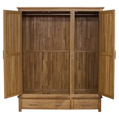 gilmore oak triple wardrobe