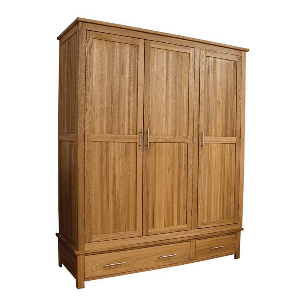 gilmore oak triple wardrobe