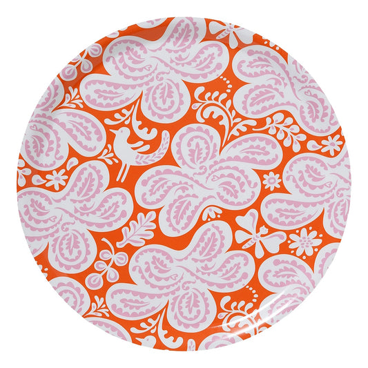 38cm round tray haga orange