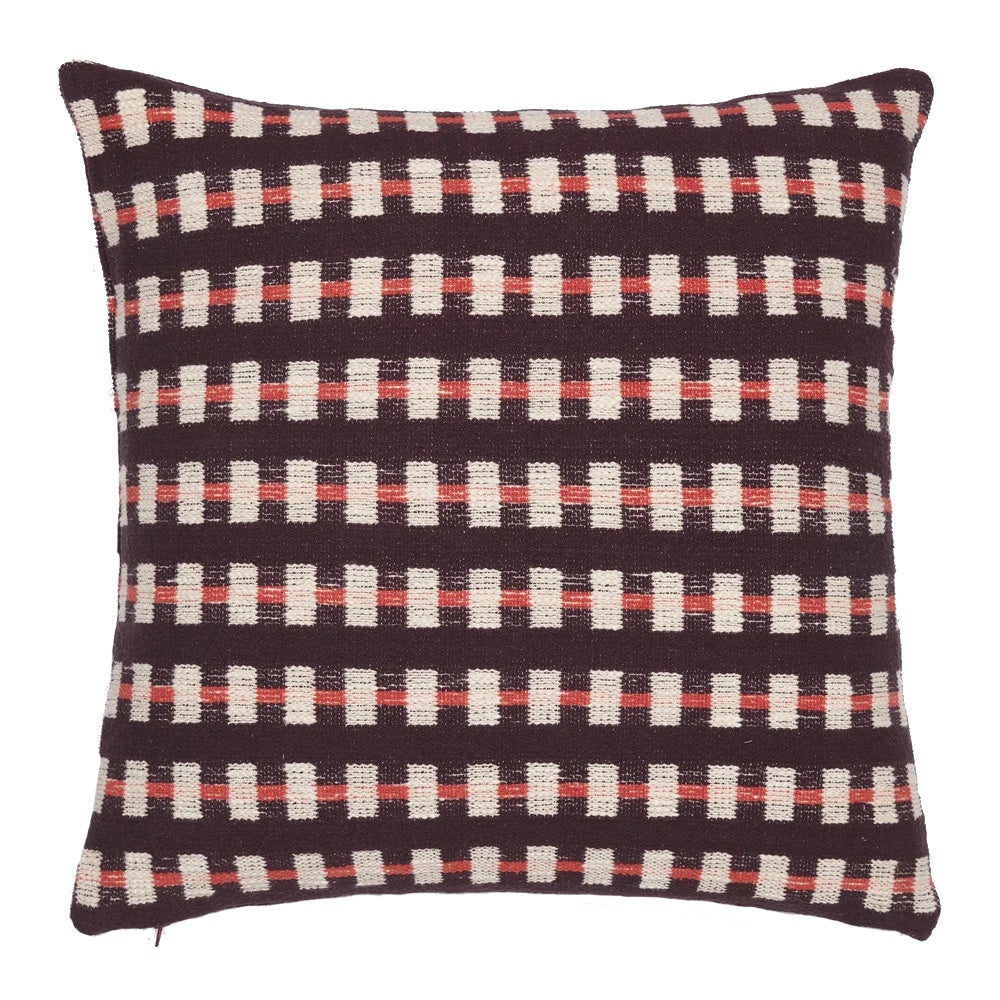 sophie home hila cushion cover cotton burgundy