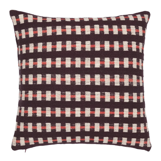 sophie home hila cushion cover cotton burgundy