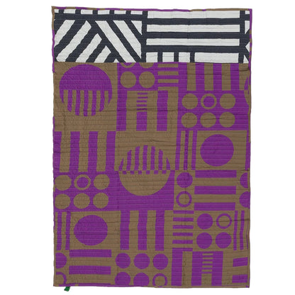 Reversible Quilted Throw - Hot Grape