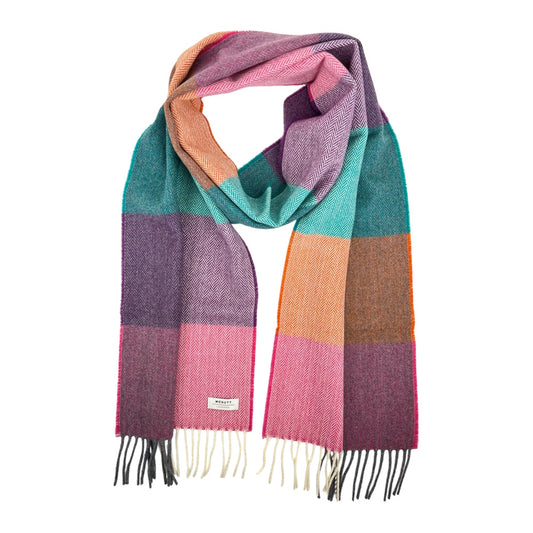 hyacinth  orange check scarf mncutt