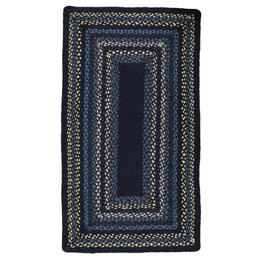 braided rug indigo rectangle