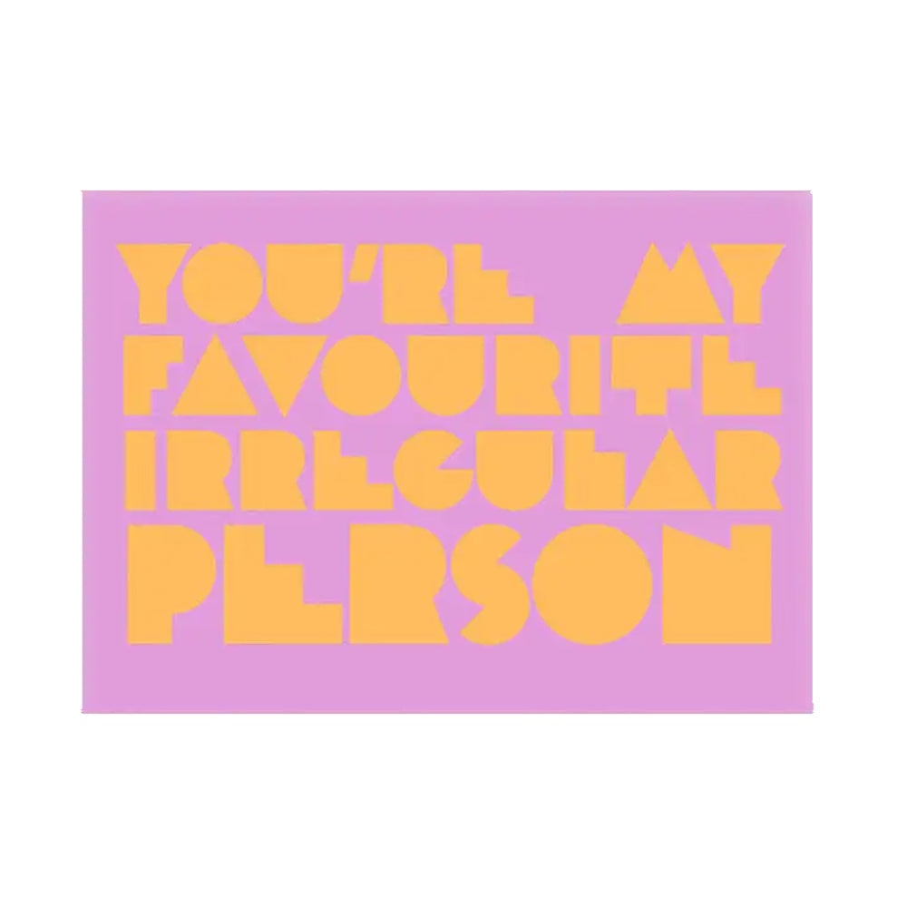 irregular sleep pattern greeting card A6